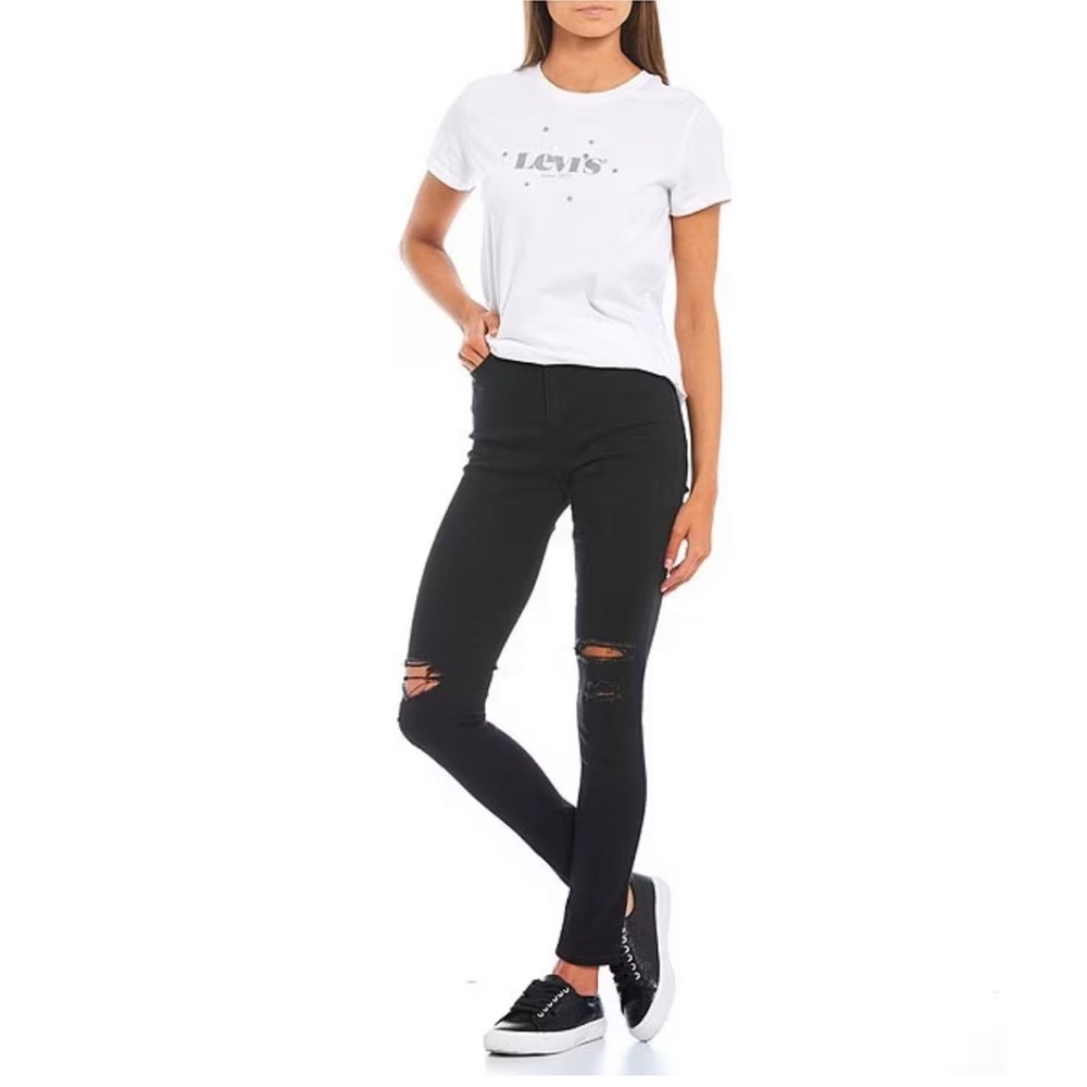 Levi's® 721 High Rise Distressed Knee Skinny 30" Inseam Jeans